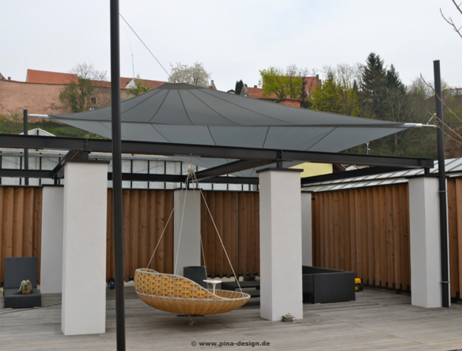Dingolfingen - Sonnensegel über Pergola/ gartenterrasse