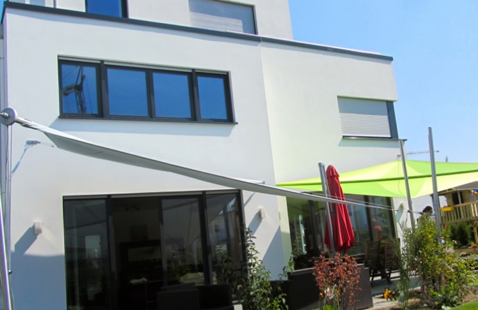Frechen Sonnensegel auf 2 Terrassen