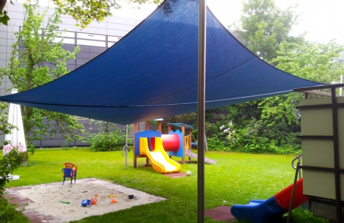 Lünen Kita Sonnensegel über Kitaspielplatz